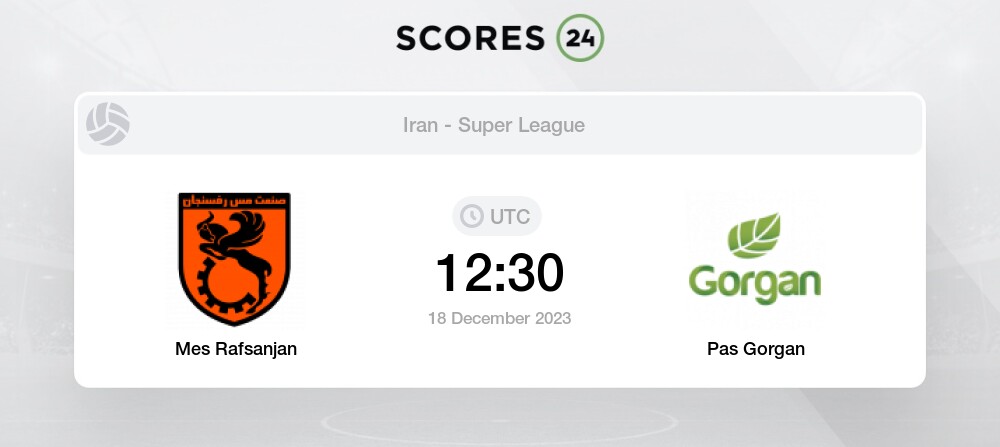 Palpite Mes Rafsanjan x Malavan: 18/12/2023 - Campeonato Iraniano