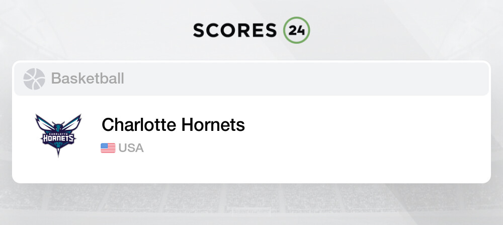 Charlotte Hornets live scores & schedule