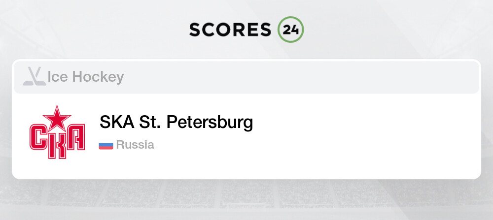 Livesport: SKA St. Petersburg - results, fixtures, Niznekamsk