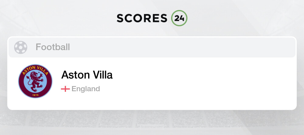 England - Aston Villa - Results, fixtures, tables, statistics - Futbol24