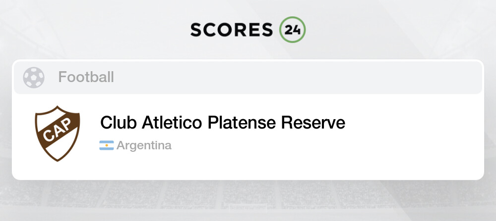 Argentina - CA Platense Reserves - Results, fixtures, squad