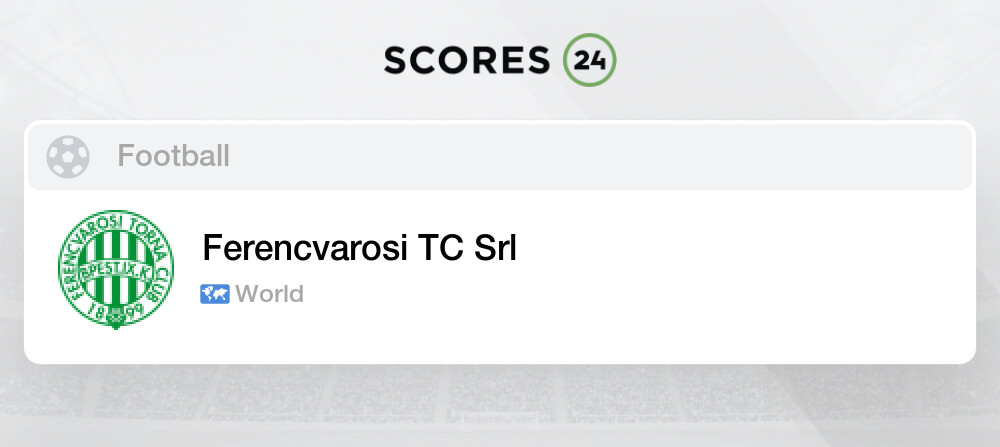 Team Ferencvarosi Tc Scores & Fixtures