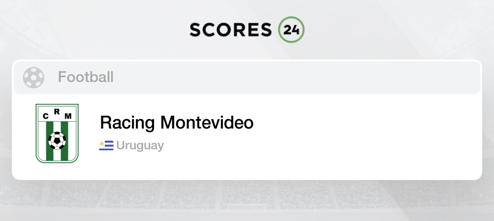 Racing Club de Montevideo live score, schedule & player stats