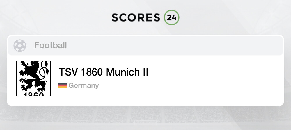 1860 München Table, Stats and Fixtures - Germany