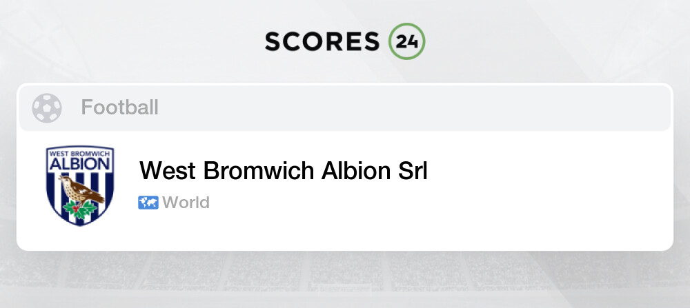 West Bromwich Albion - News, Schedule, Scores, Roster, and Stats