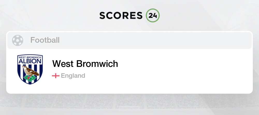 England - West Bromwich - Results, fixtures, tables, statistics - Futbol24
