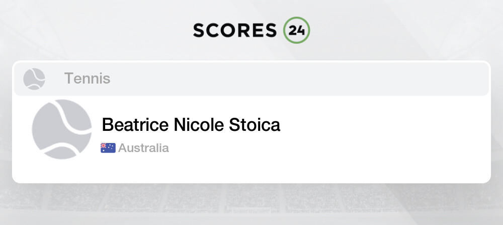 Beatrice Nicole Stoica Fixtures Predictions Schedule and Live