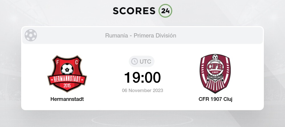 Predicciones de AFC Hermannstadt vs CFR Cluj  Consejos expertos de  apuestas y estadísticas 06 Nov 2023