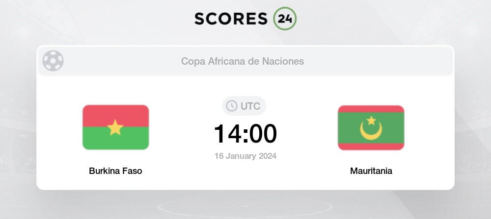 Burkina Faso Vs Mauritania Eventos Y Resultado Del Partido 16 01 2024   16 01 2024 Burkina Faso Mauritania 