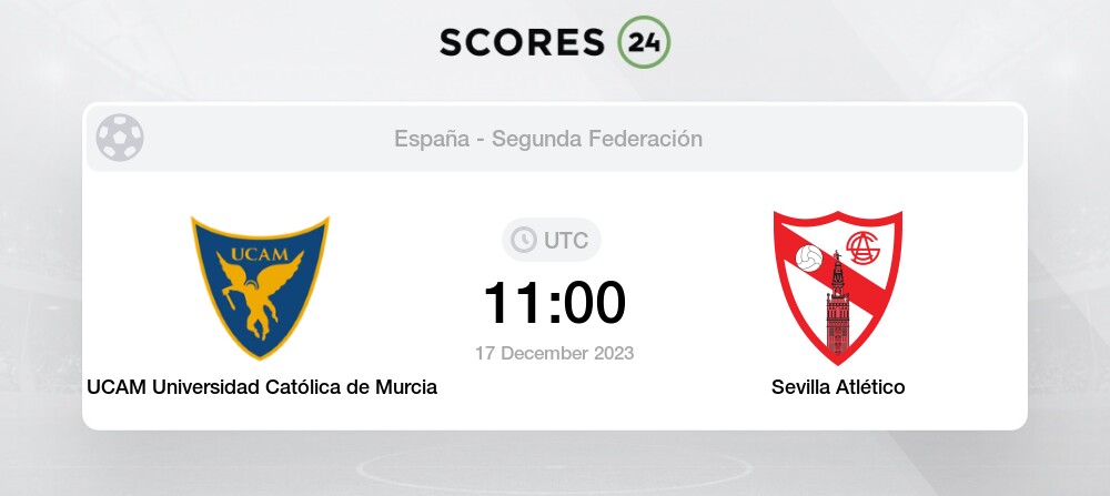 UCAM Murcia CF vs Sevilla Atletico livescore 17 Dec 2023 - Live