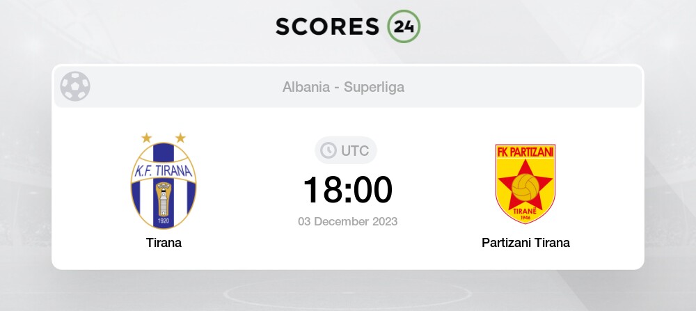 FK Partizani - Calendário 23/24