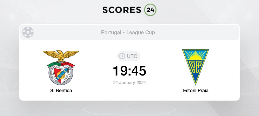 Sl Benfica Vs Estoril Praia Eventos Y Resultado Del Partido 24/01/2024 ...