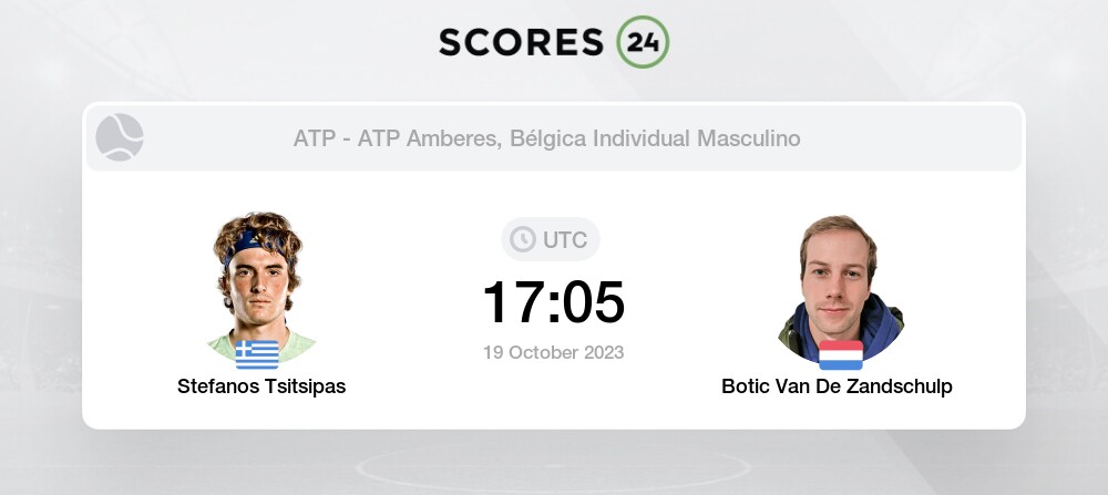 Stefanos Tsitsipas Vs Van De Zandschulp, Botic Pronóstico Para Hoy 19 ...