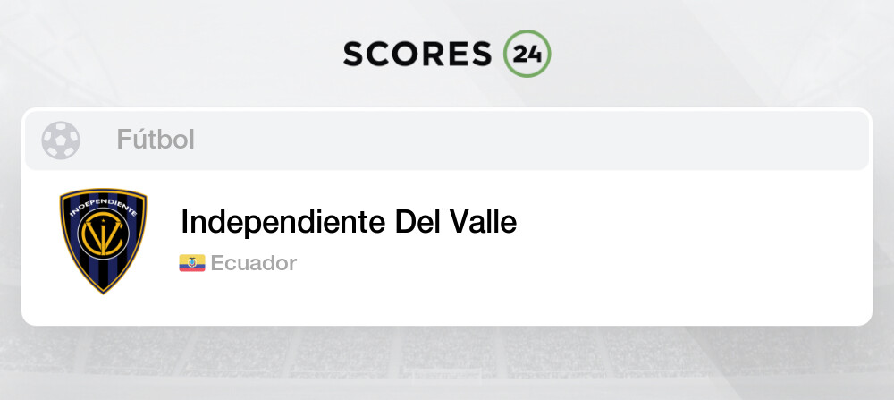 Independiente del Valle Resultados, estadísticas y highlights
