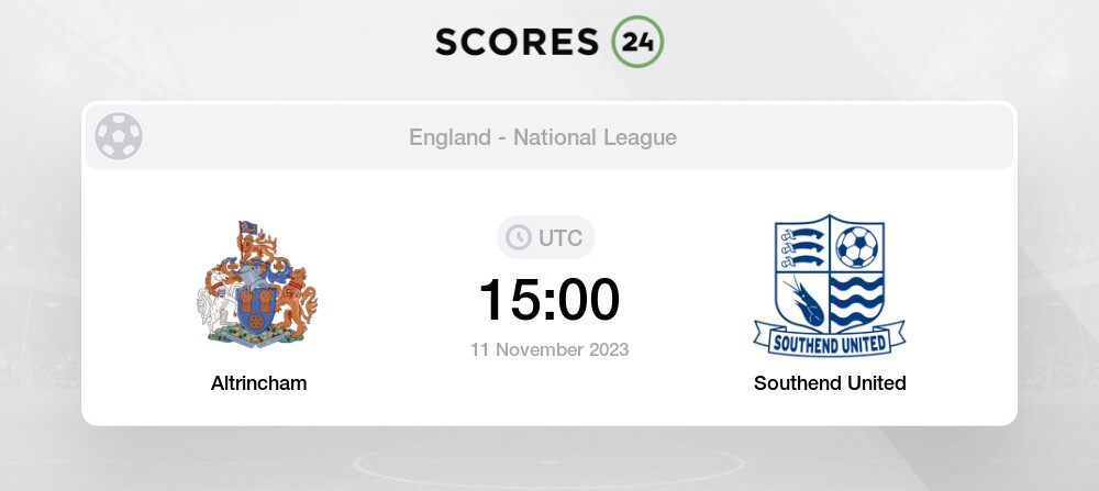 Palpite Altrincham x Southend United: 11/11/2023 - 5ª Divisão da Inglaterra