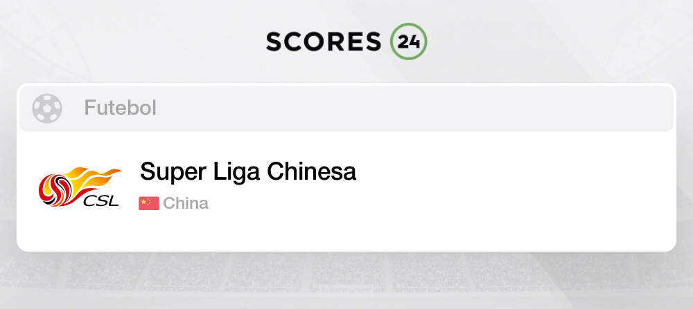 Classificação do Campeonato Chinês: tabela da Super Liga Chinesa