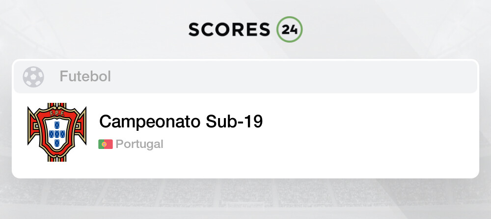 Classificação e tabela Campeonato Sub-19 Portugal 2023-2024