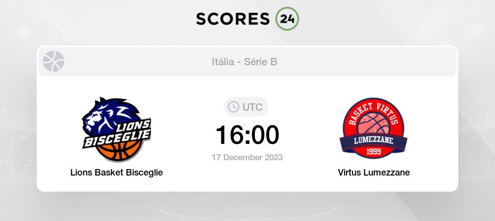 Lions Basket Bisceglie x Virtus Lumezzane basquete 17/12/2023