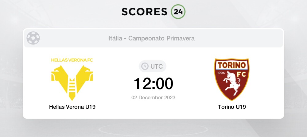 Hellas Verona U19 vs Torino U19 futebol 2/12/2023 12:00