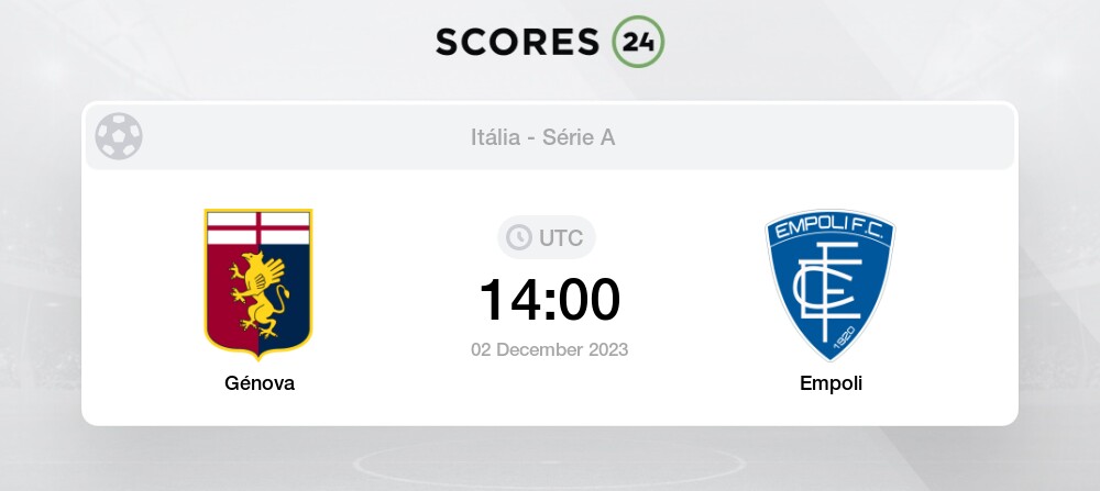 Palpite Genoa x Empoli: 02/12/2023 - Campeonato Italiano