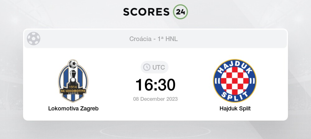 HNK Hajduk Split U19 - Lokomotiva Zagreb U19 placar ao vivo, H2H e  escalações