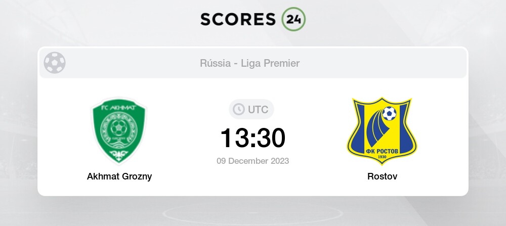 Palpite Akhmat Grozny x Rostov: 09/12/2023 - Campeonato Russo