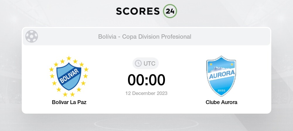 Bolivar La Paz vs Clube Aurora 12/12/2023 00:00 Futebol eventos e resultados