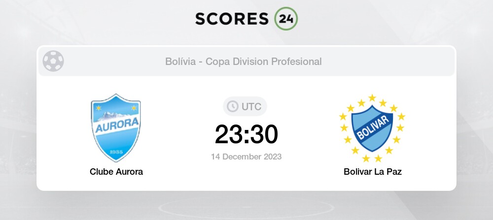 Bolivar La Paz vs Clube Aurora 12/12/2023 00:00 Futebol eventos e resultados