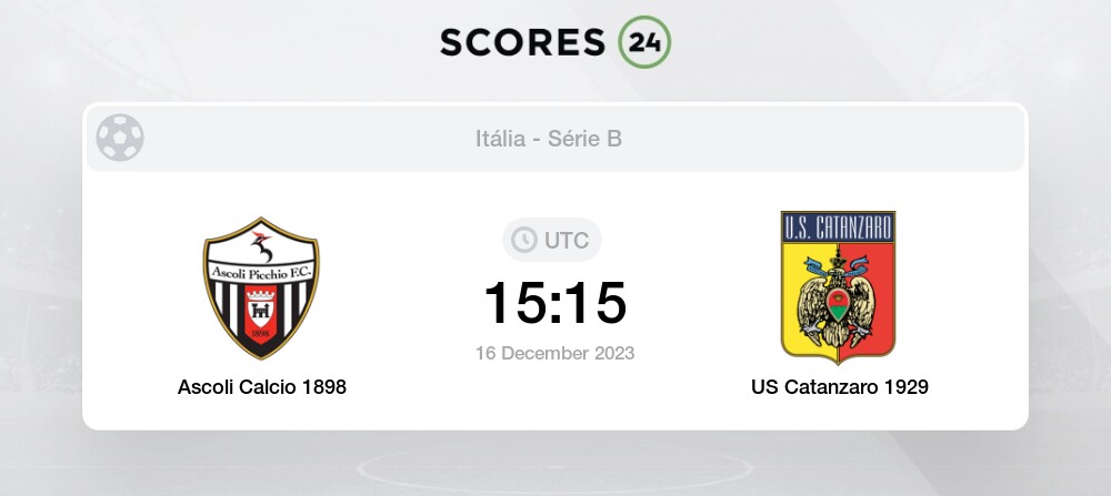 Palpite Ascoli x Catanzaro: 16/12/2023 - Série B da Itália