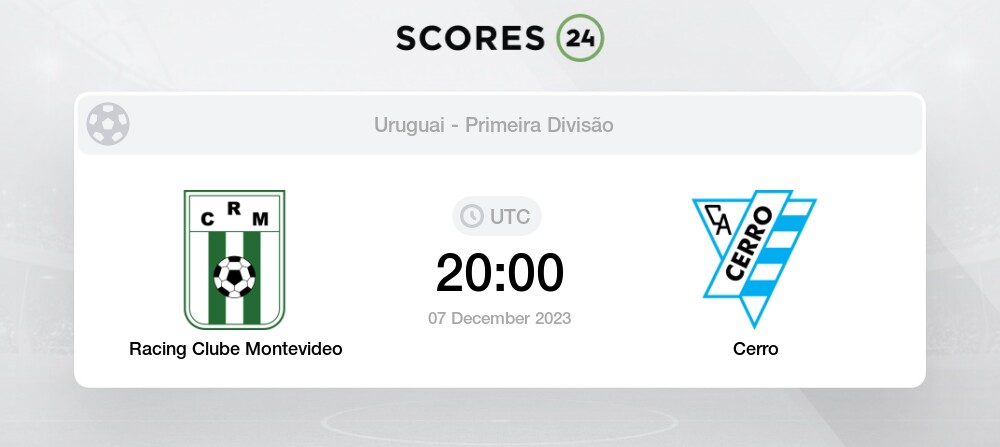 Racing Clube Montevideo vs Cerro H2H para 7 December 2023 20:00