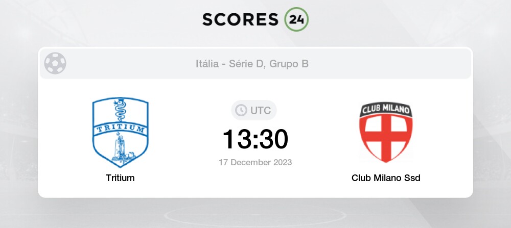 Palpite Tritium x Club Milano: 17/12/2023 - Serie D Grupo B