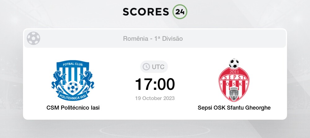 CSM Politécnico Iasi vs Sepsi OSK Sfantu Gheorghe Palpites em hoje