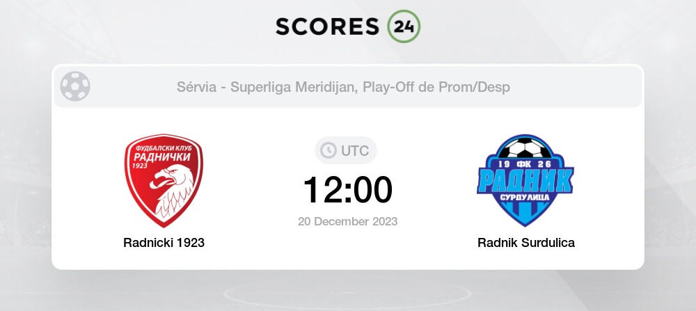 FK Radnicki 1923 x Radnik Surdulica » Placar ao vivo, Palpites