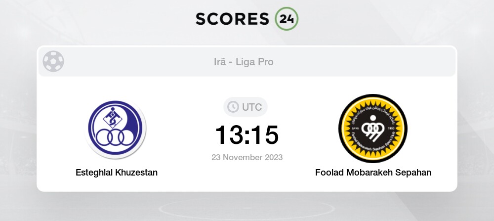 Comentário e resultado ao vivo de Sepahan x Foolad Khuzestan, 14