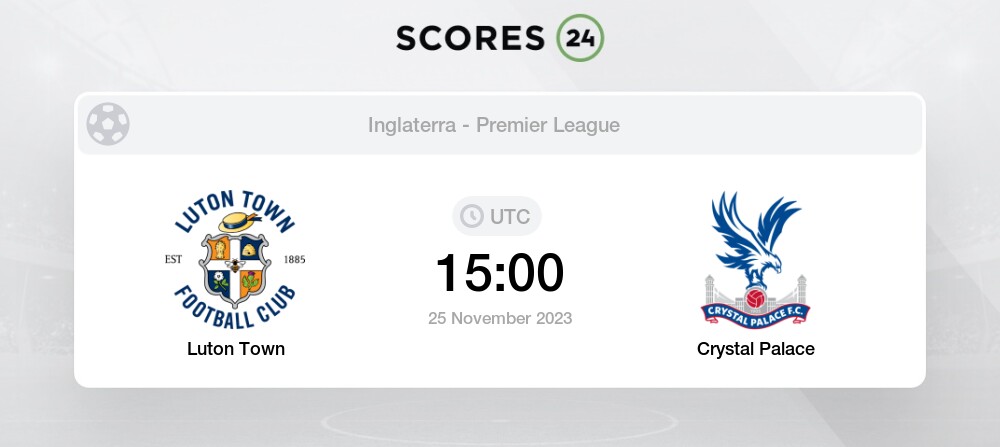 Palpite Luton Town x Crystal Palace: 25/11/2023 - Campeonato