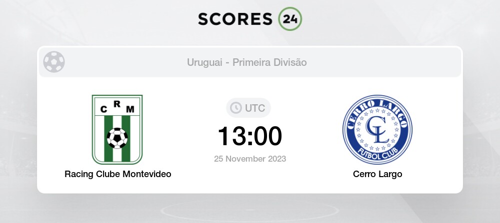 Racing Clube Montevideo vs Cerro Largo Palpites em 25 November 2023 Futebol