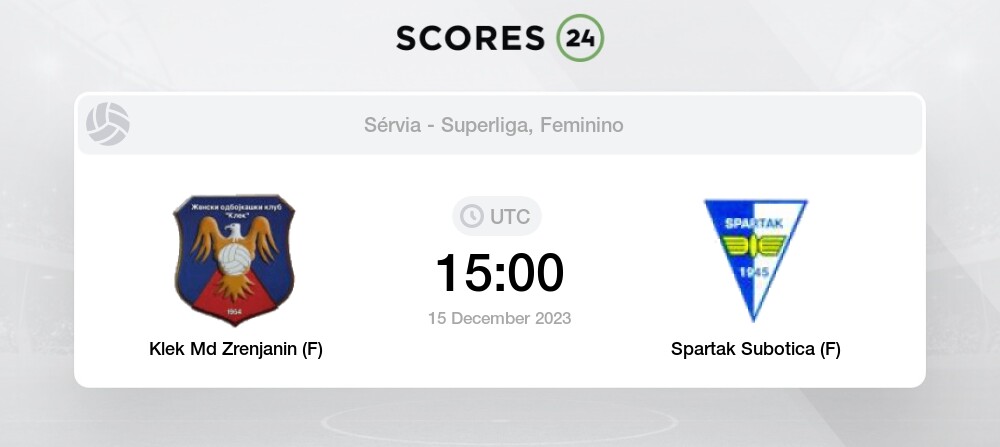 Jogo do ŽFK Spartak Subotica (Feminino) hoje ⚽ ŽFK Spartak Subotica ( Feminino) ao vivo