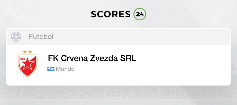 Crvena Zvezda SRL resultados, palpites e calendário de jogos da seleção  nacional Futebol
