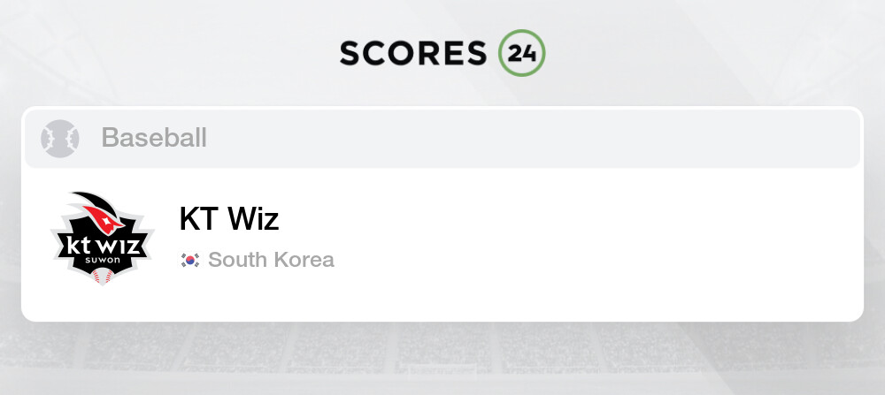KT Wiz 경기 일정