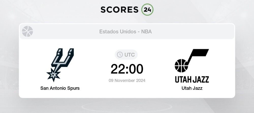 Spurs vs Utah Match Predictions (2.61) and Betting Odds, Standings for today November 9, 2024