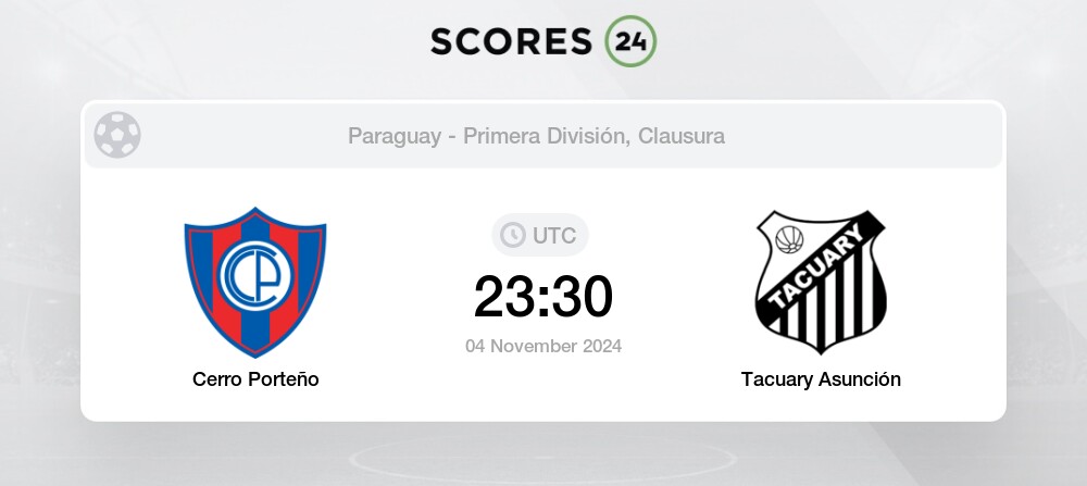 Cerro Porte O Vs Tacuary Asunci N Transmisi N En Vivo Alineaciones Y