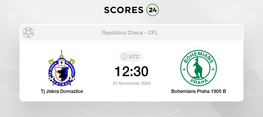 Tj Jiskra Domazlice Vs Bohemians Praha 1905 B Partido El 23 Noviembre 2024