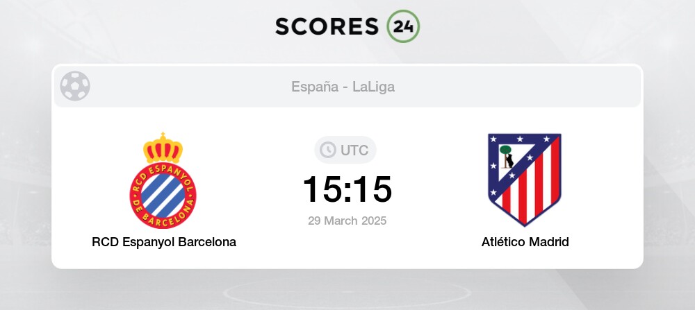 RCD Espanyol Barcelona vs Atlético Madrid Partido el 29 marzo 2025