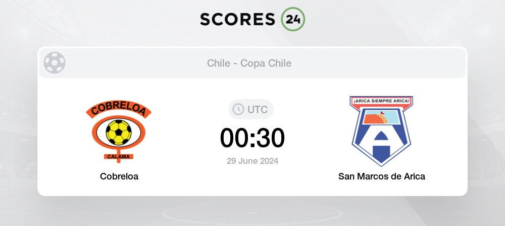 Cobreloa vs San Marcos de Arica Resultado del Partido y Cronología para ...