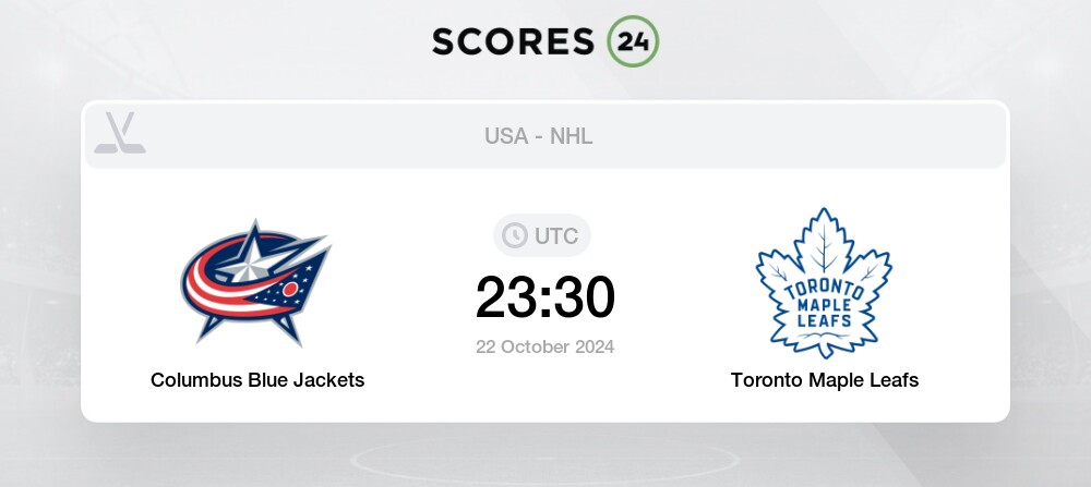 Columbus Blue Jackets x Toronto Maple Leafs Betting Prediction & Odds, Ranking for October 22, 2024