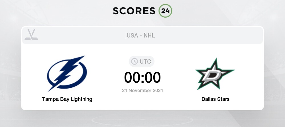 Tampa Bay vs Dallas Predictions (1.73), Betting Odds and Tables for November 24, 2024