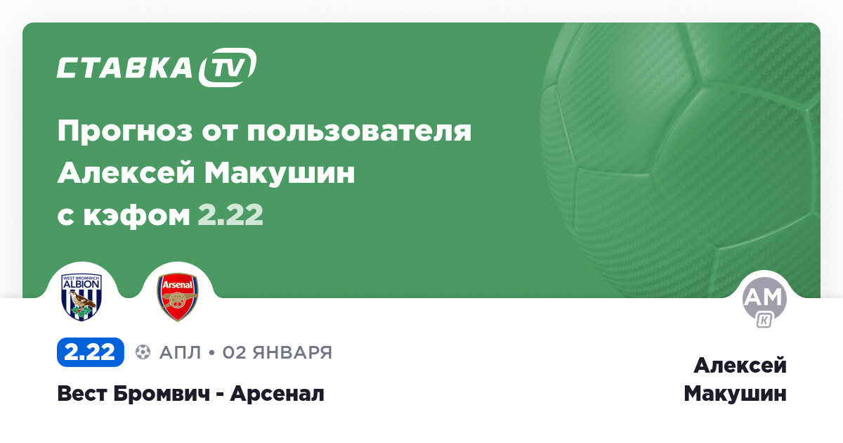 Вест Бромвич Альбион - Арсенал: прогноз на матч от Алексея ...