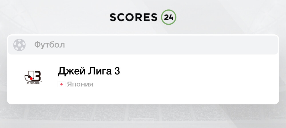 Турнирная таблица Джей Лига 3 2023 Япония Футбол